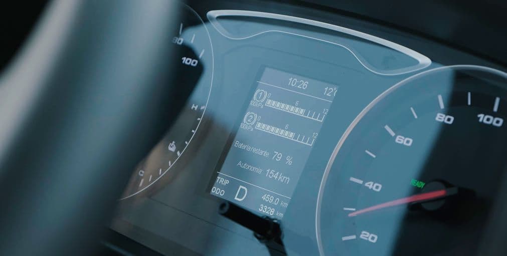 Cuentakilómetros de camión iJAC eléctrico