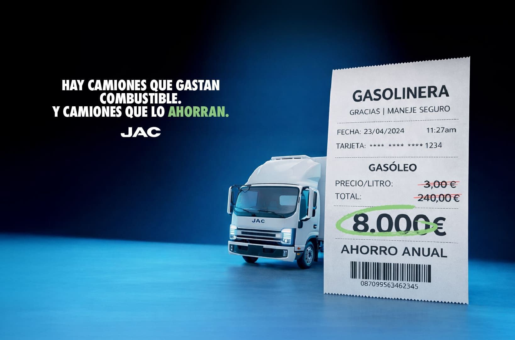 JAC lanza una campaña para mostrar el ahorro real del camión eléctrico